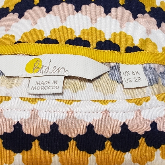 Boden Size 6 Elegant Striped Dress in Navy and Cream - Picture 9 of 12